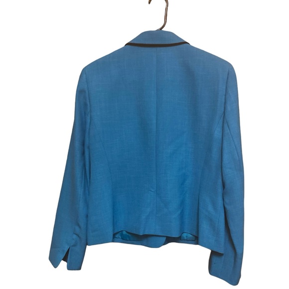 Evan Picone Blazer Women’s 10 Teal Blue Professional Suit Separates Jacket Lined - Picture 12 of 12